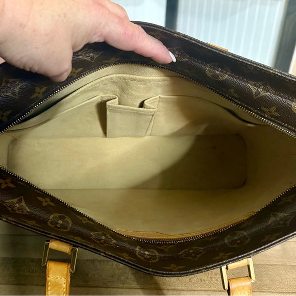 Louis Vuitton LV Vintage Brown Monogram Cabas Mezzo Tote Bag - Picture 13 of 15